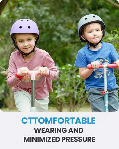 Kids Skateboard Cycling Helmet-Certified Adjustable Multi-Sports Helmet with Removable Liners for Skateboarding Skating Scooter